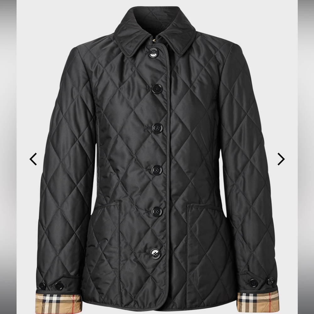 Burberry Fernleigh Quilted Jacket - Black - size M (fits small) EUC